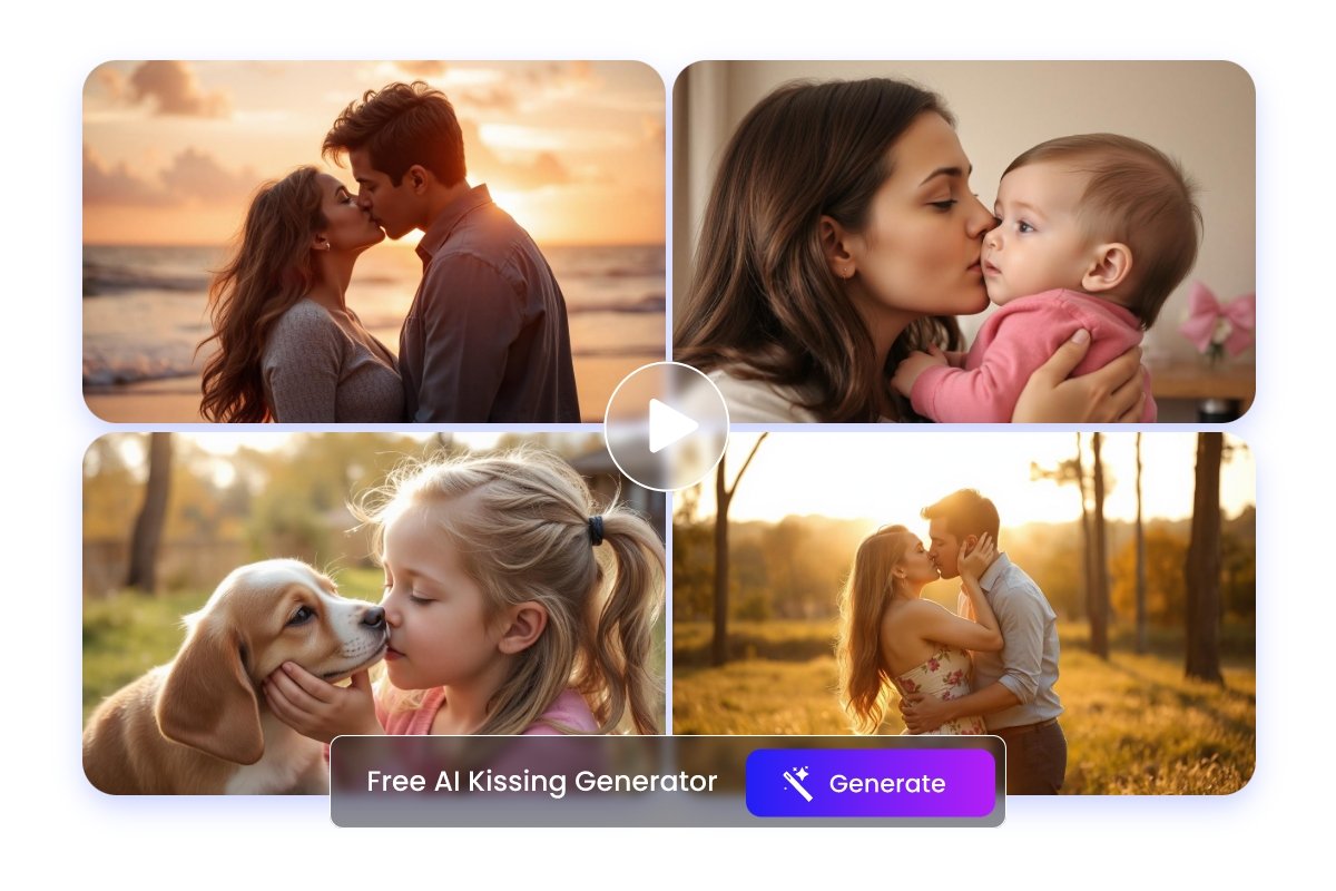 Free AI Kiss Generator Transforms Images Into Lifelike Animated Kisses